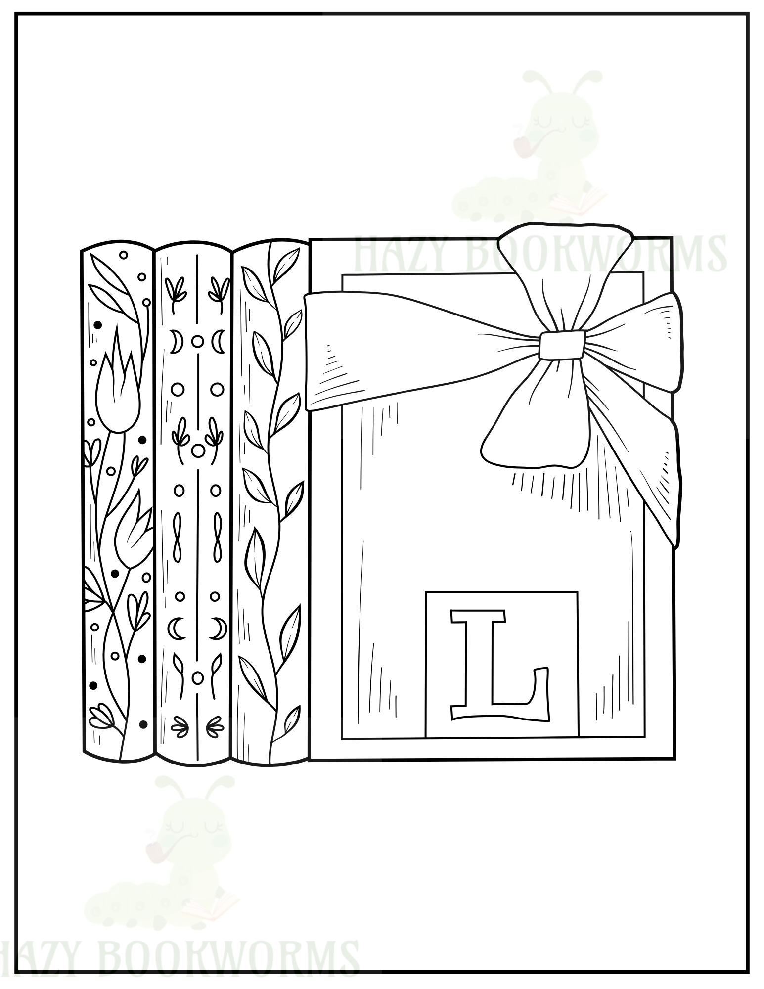 Soothing Bookish Coloring Book