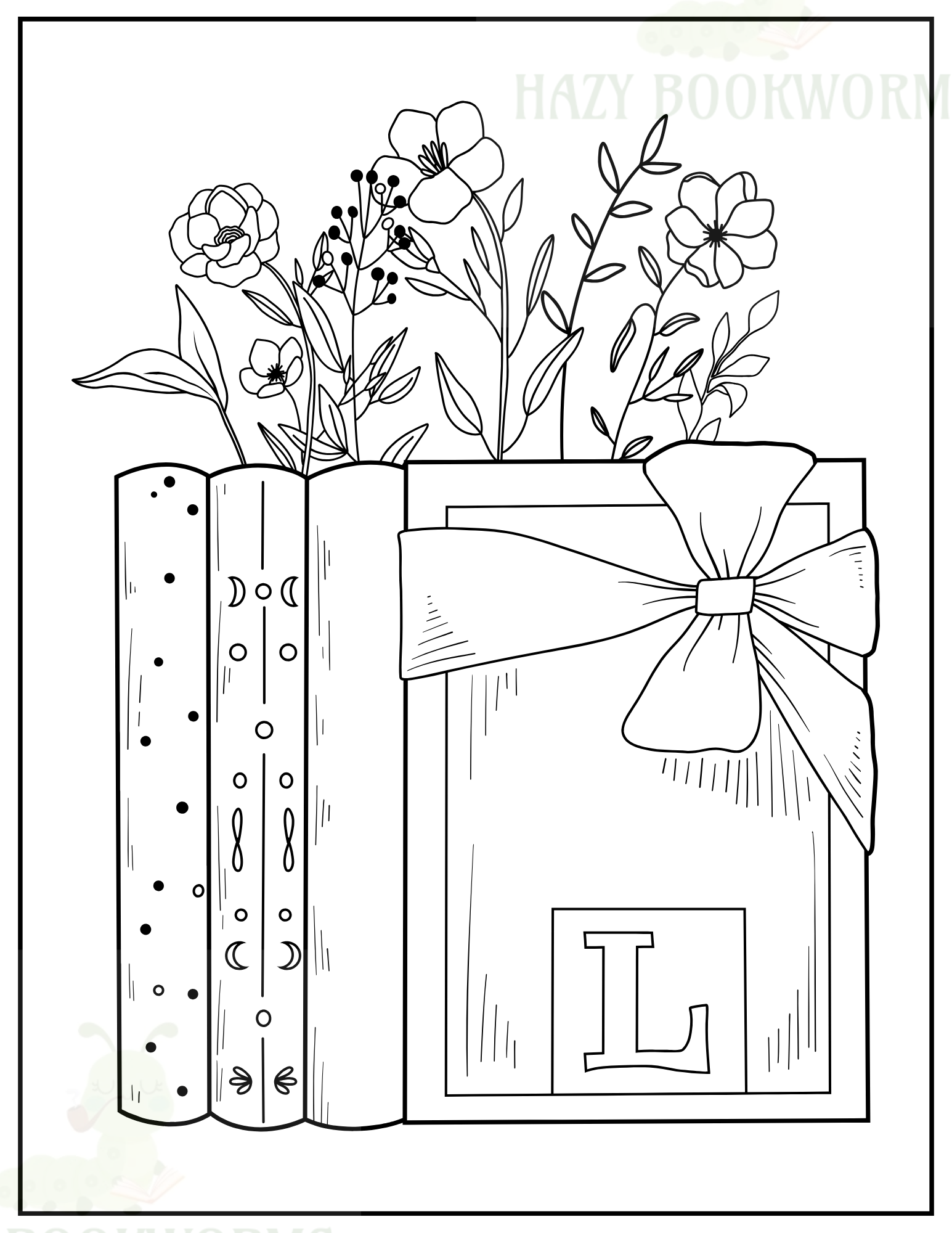 Soothing Bookish Coloring Book