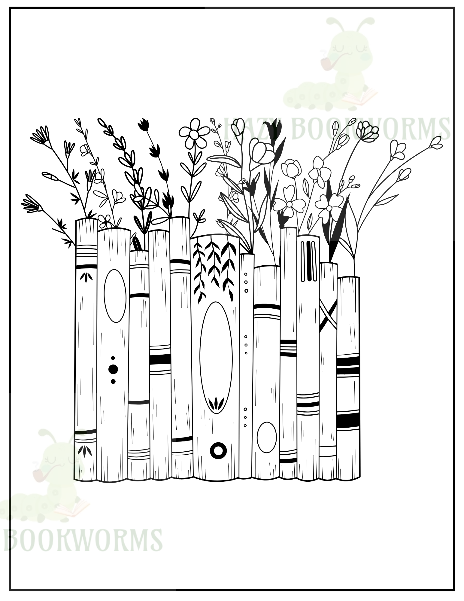 Soothing Bookish Coloring Book