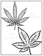 Cannabis Leaf Coloring Book