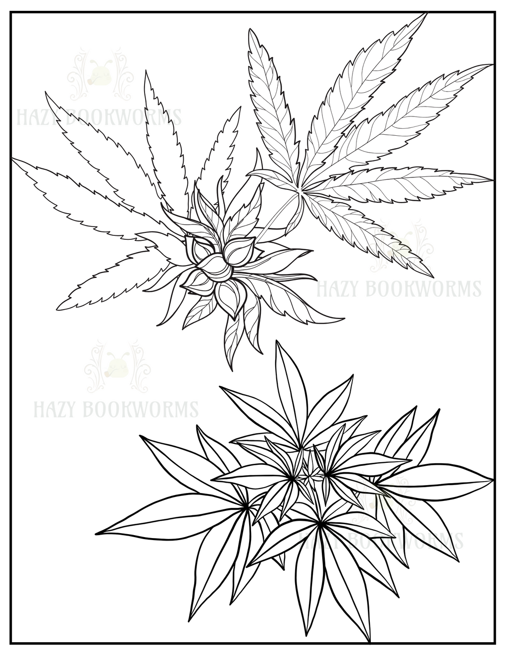 Cannabis Leaf Coloring Book