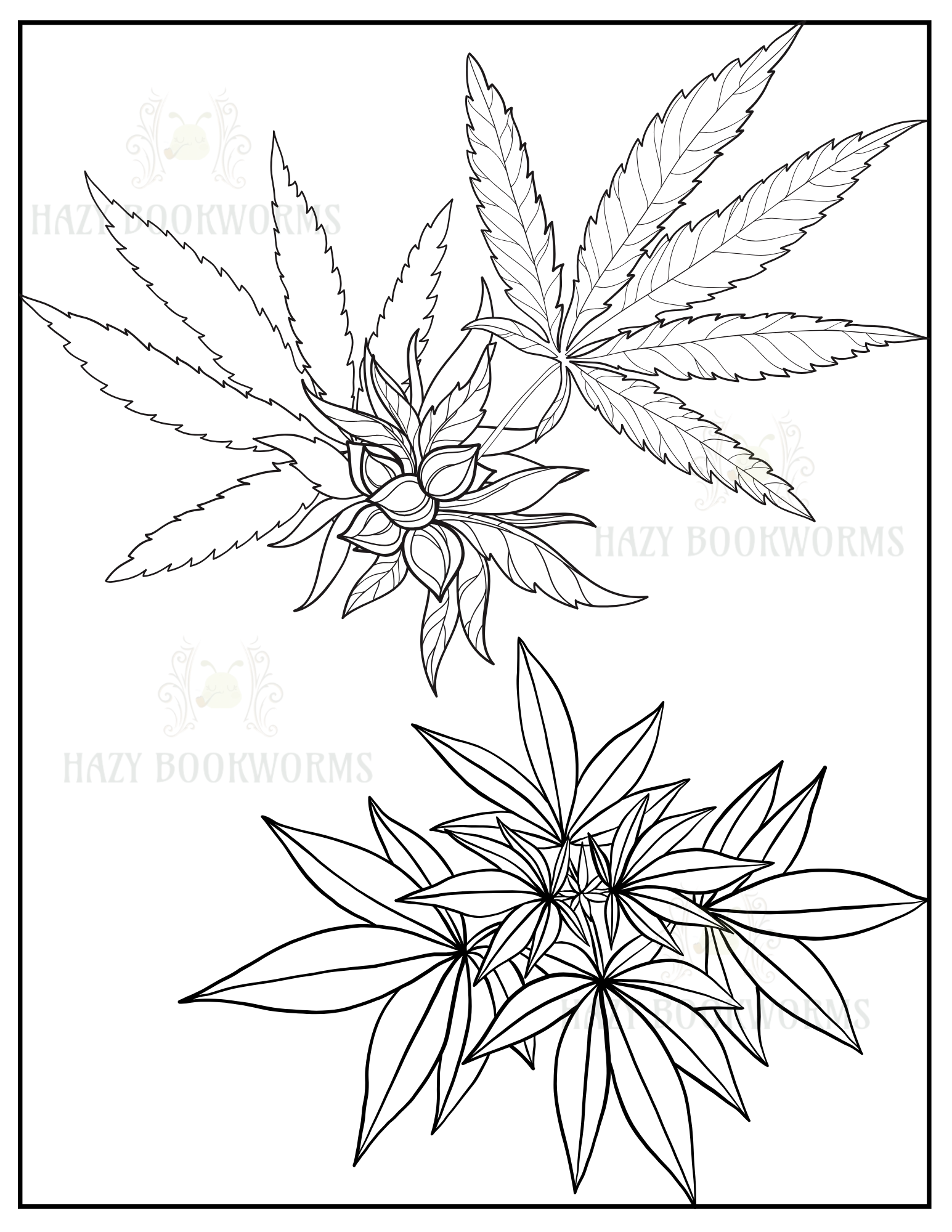 Cannabis Leaf Coloring Book