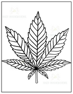 Cannabis Leaf Coloring Book