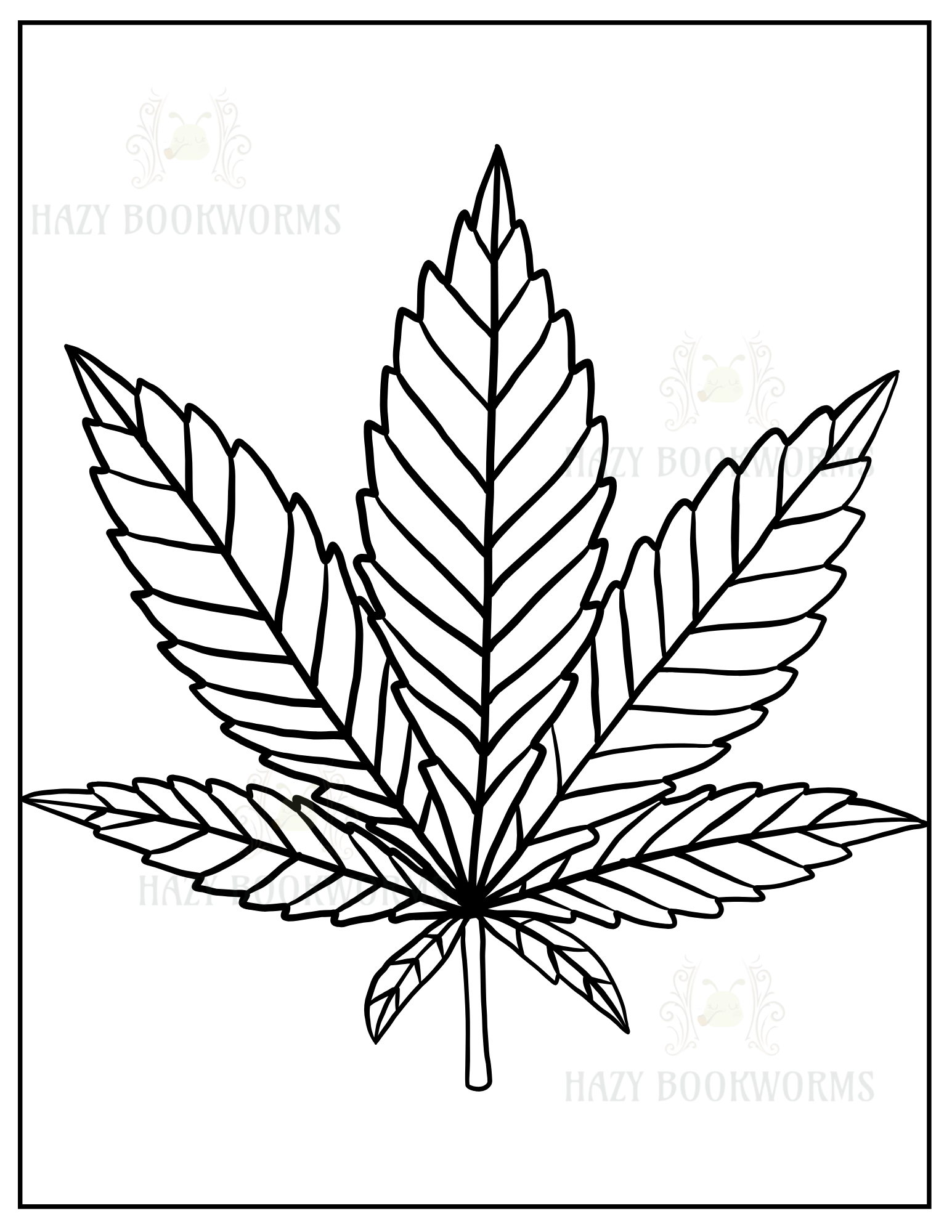 Cannabis Leaf Coloring Book