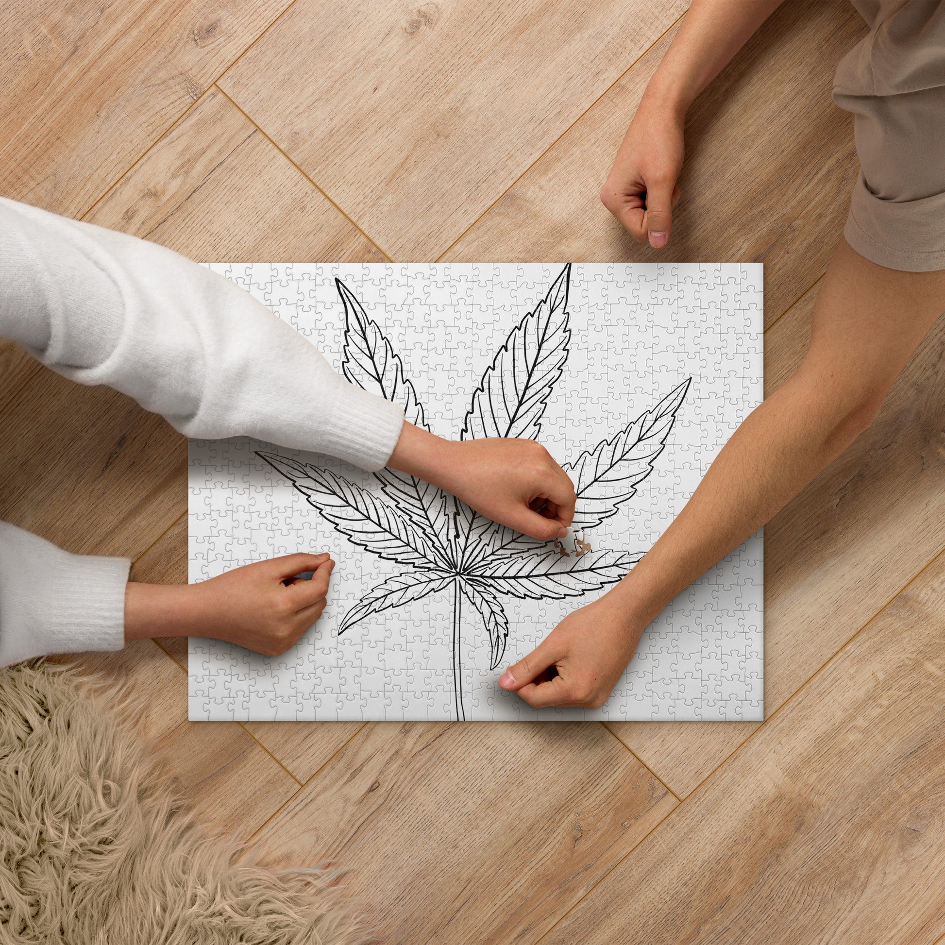 DIY Pot Leaf Jigsaw puzzle