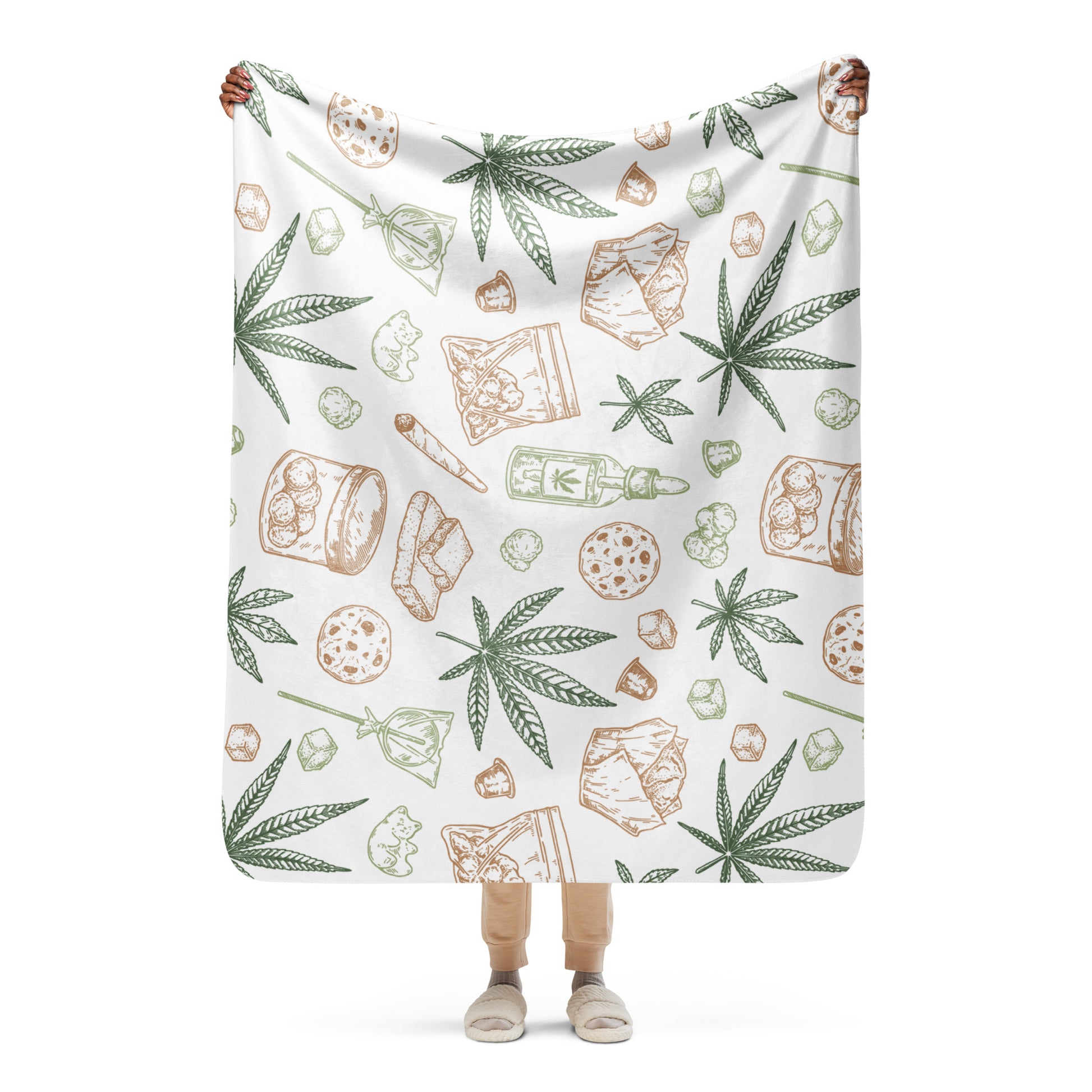 Pot Leaf Plushie Blanket