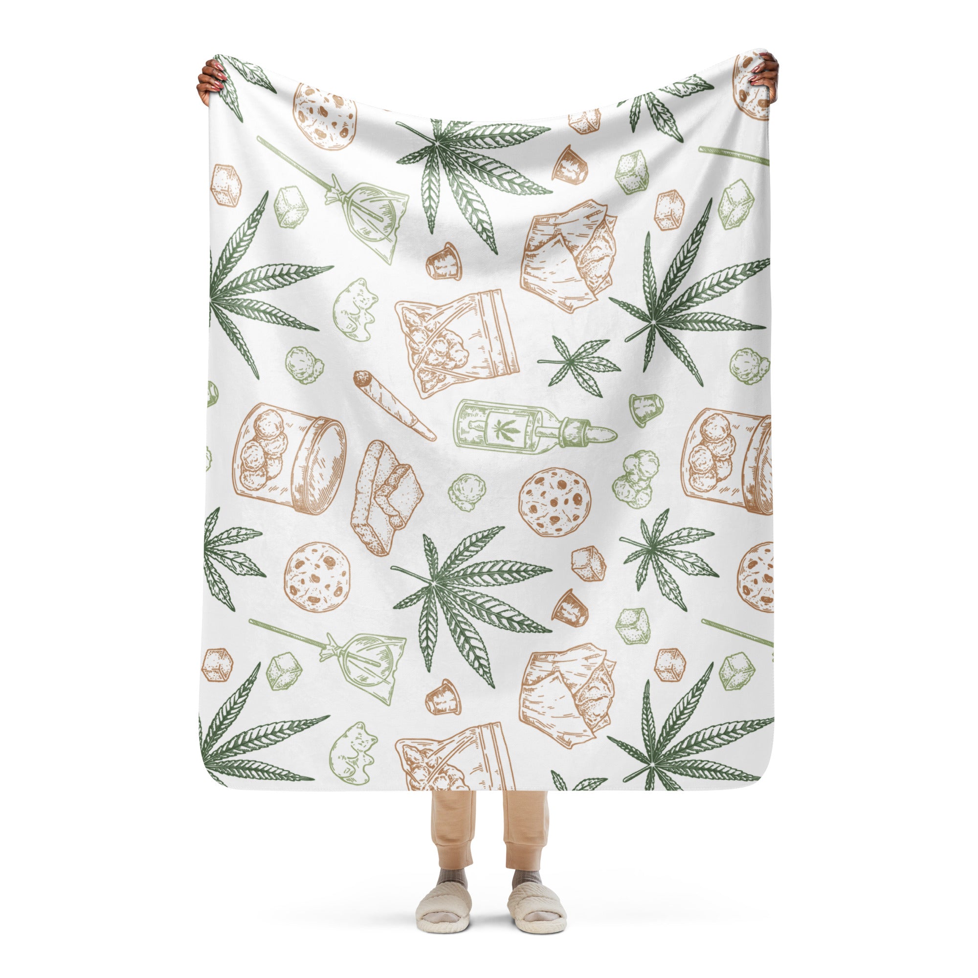Pot Leaf Plushie Blanket
