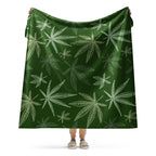 Dark Green Flower Blanket