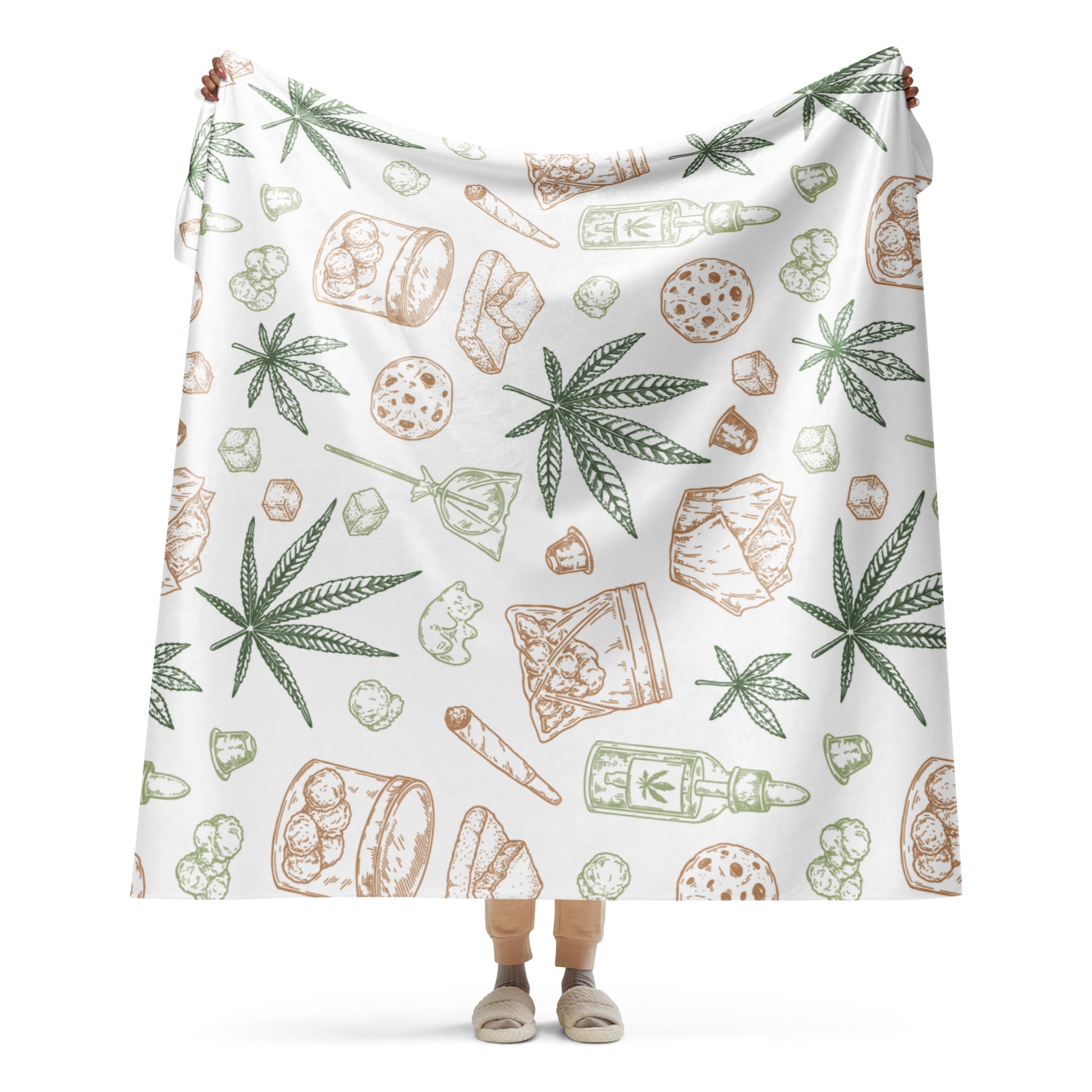 Pot Leaf Plushie Blanket